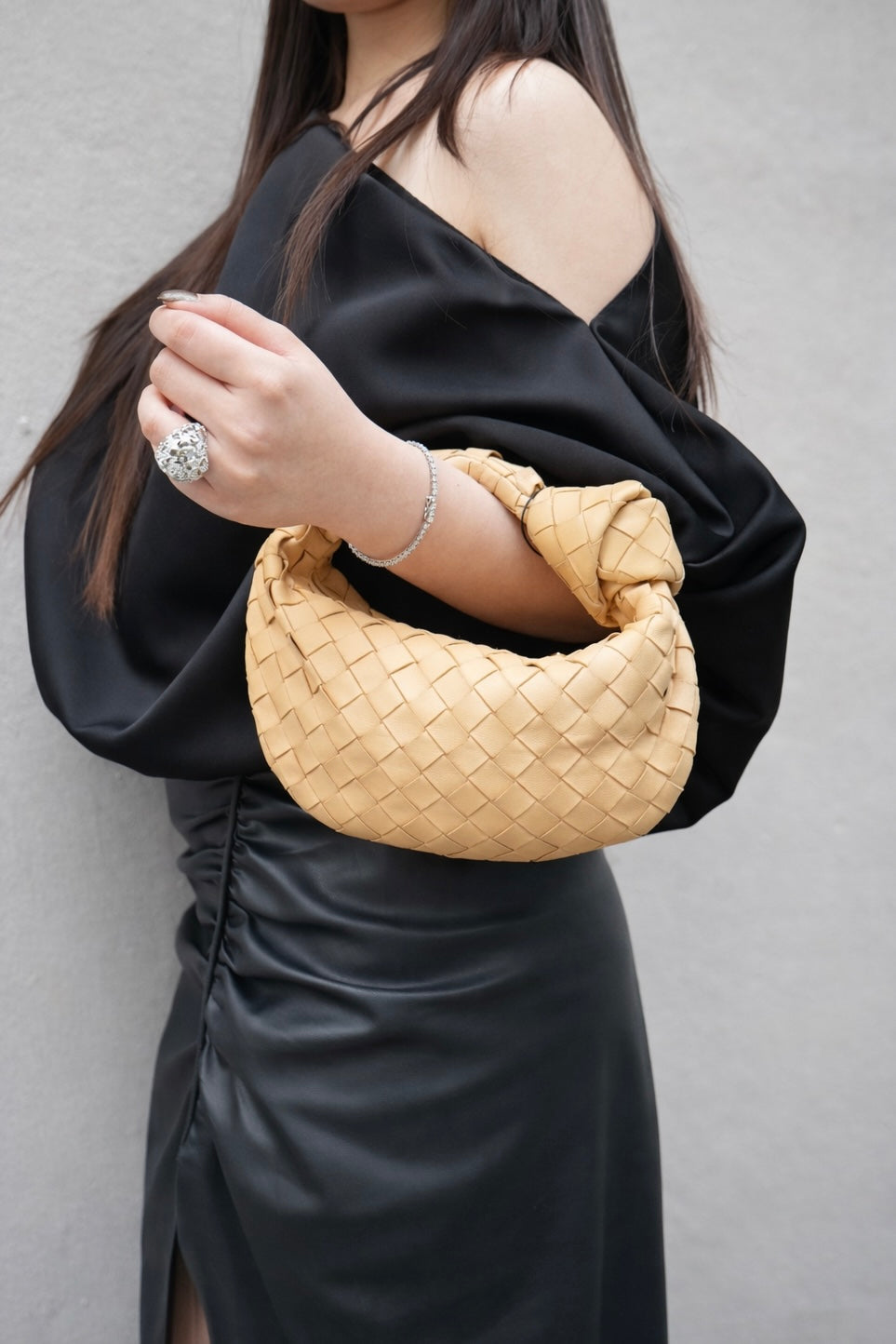 Bottega Veneta Beige Intrecciato Mini Jodie Bag