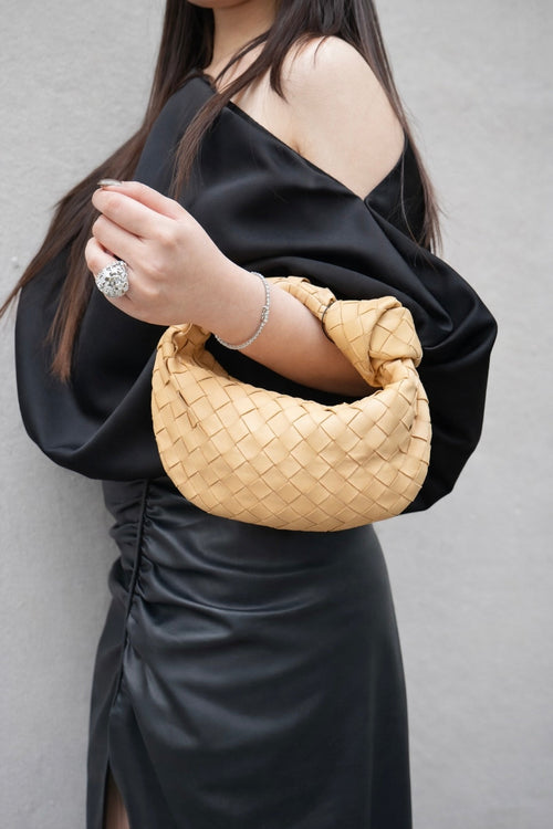 Bottega Veneta Beige Intrecciato Mini Jodie Bag