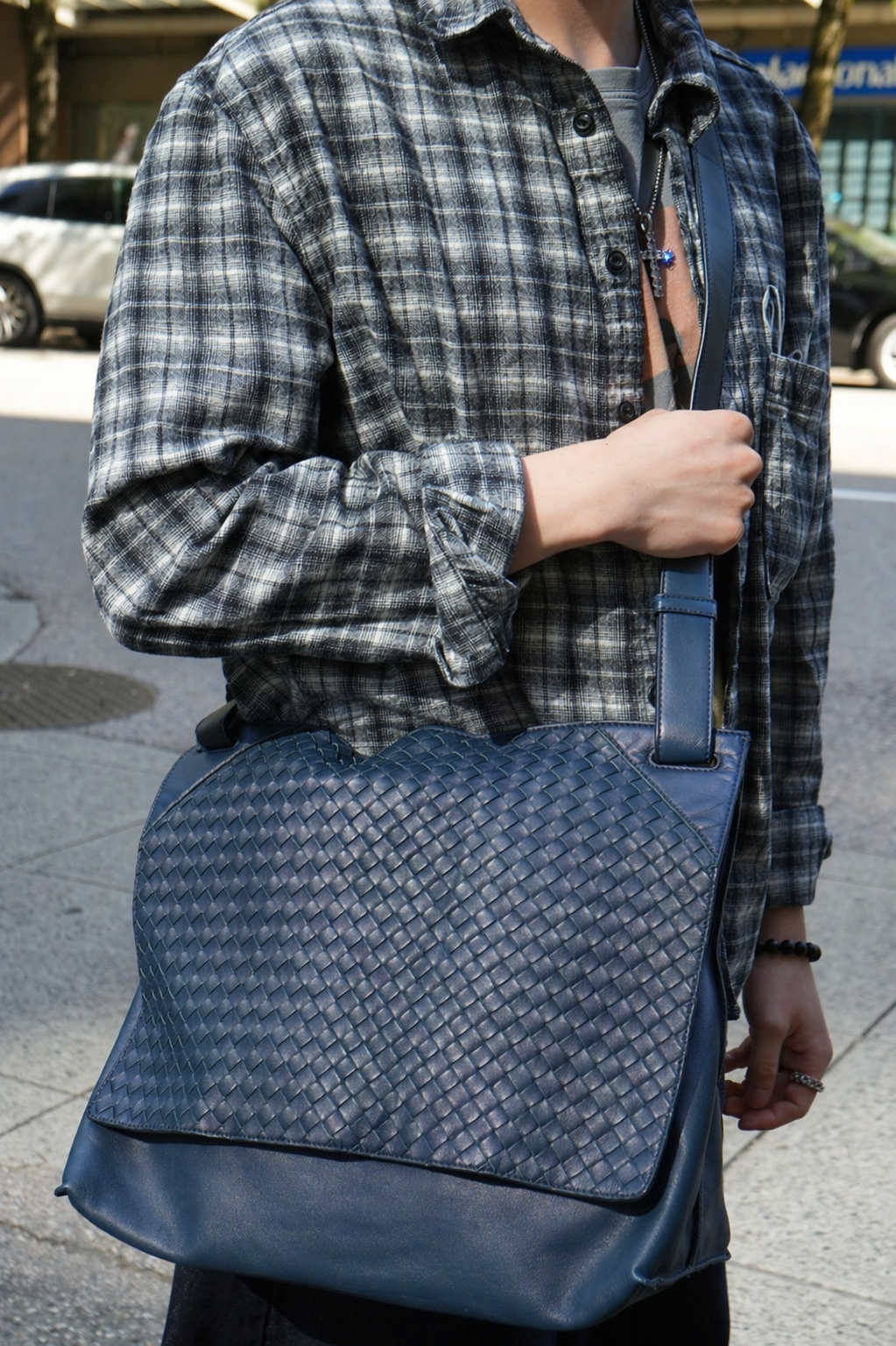 Bottega Veneta Intrecciato Messenger Bag