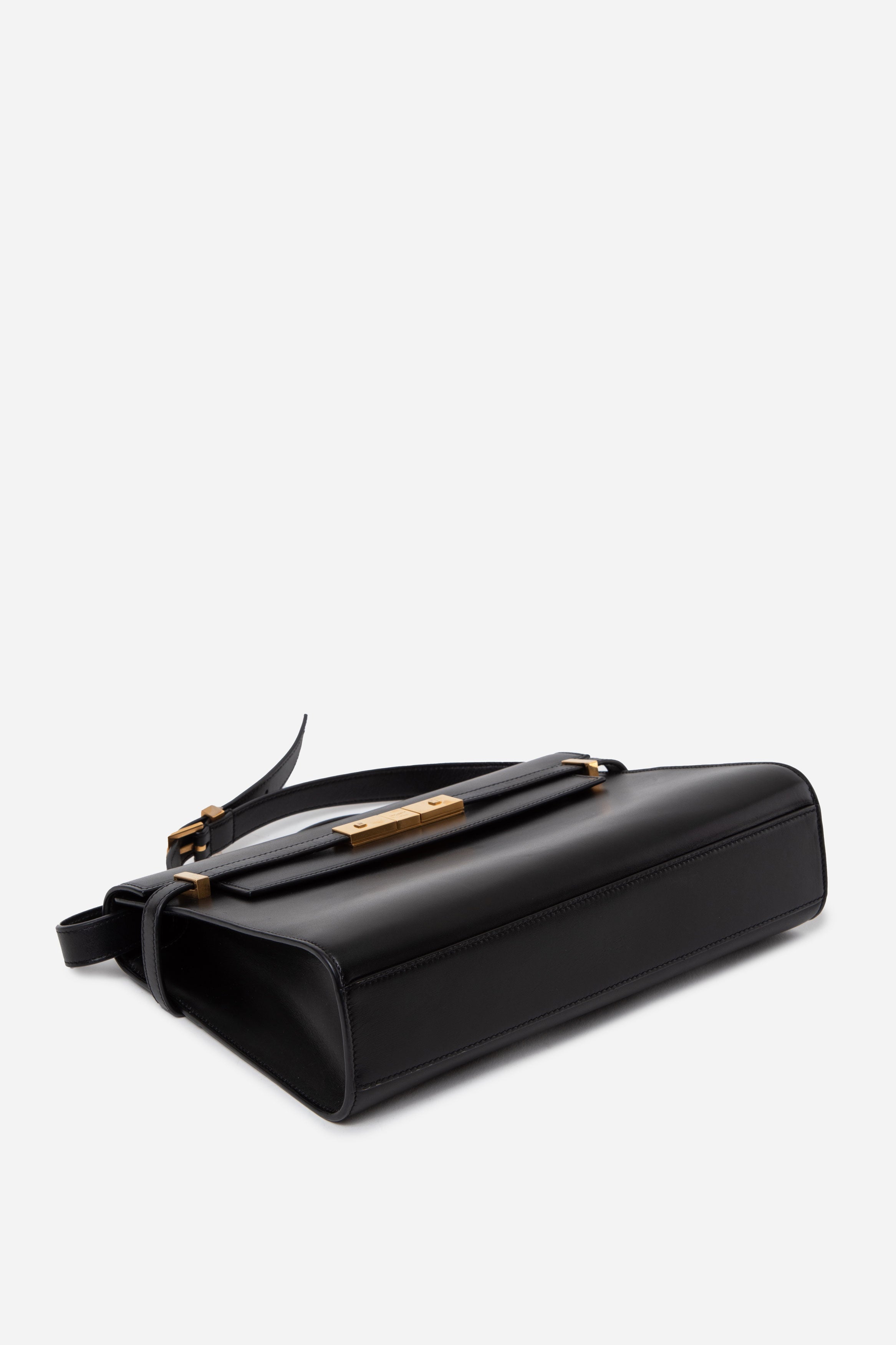 Saint Laurent 2021 Medium Calfskin Manhattan Shoulder Bag Black