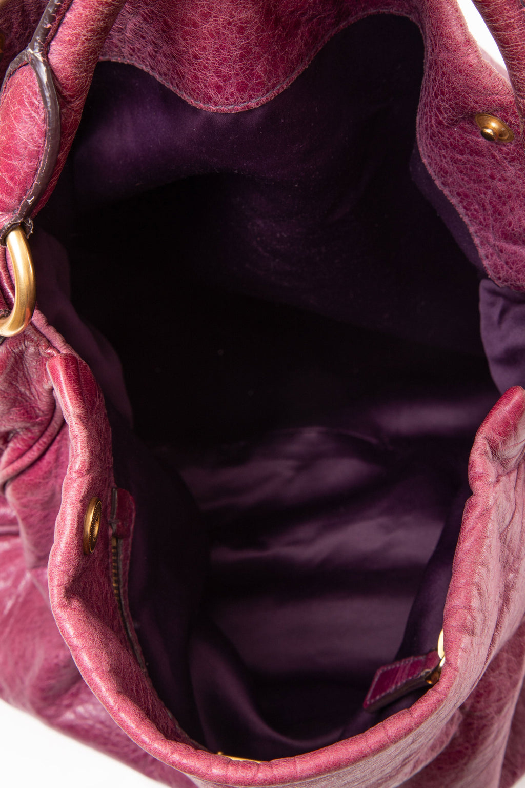 Miu Miu Purple Calfskin Tote Bag With Strap