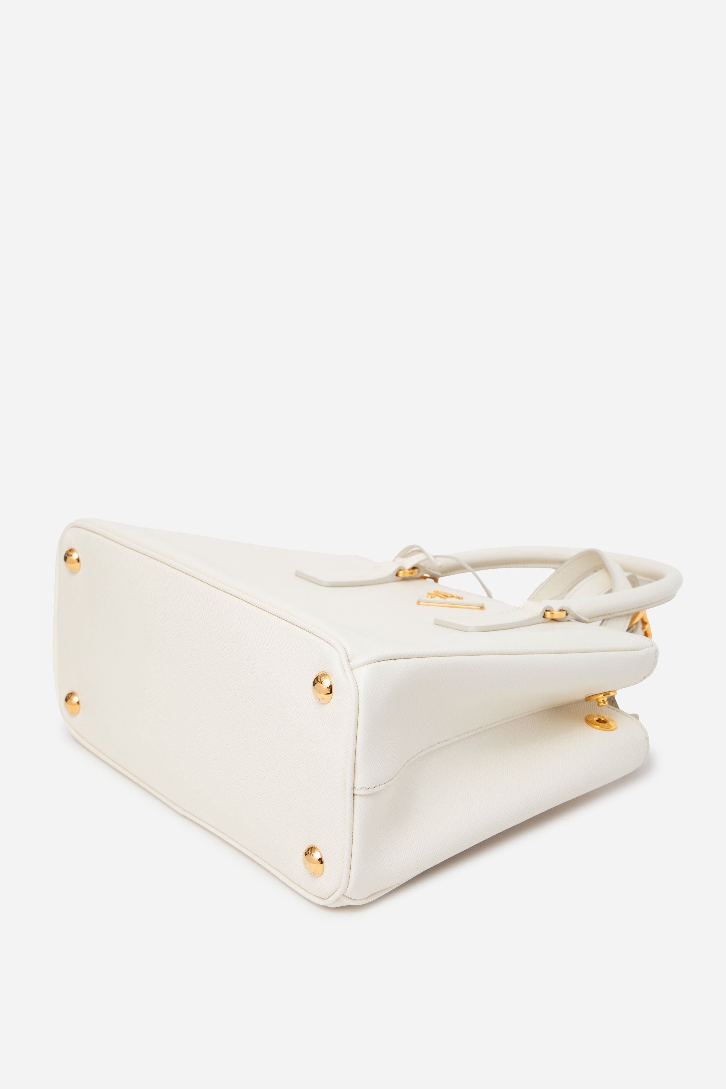 Prada White Galleria Medium Saffiano Bag