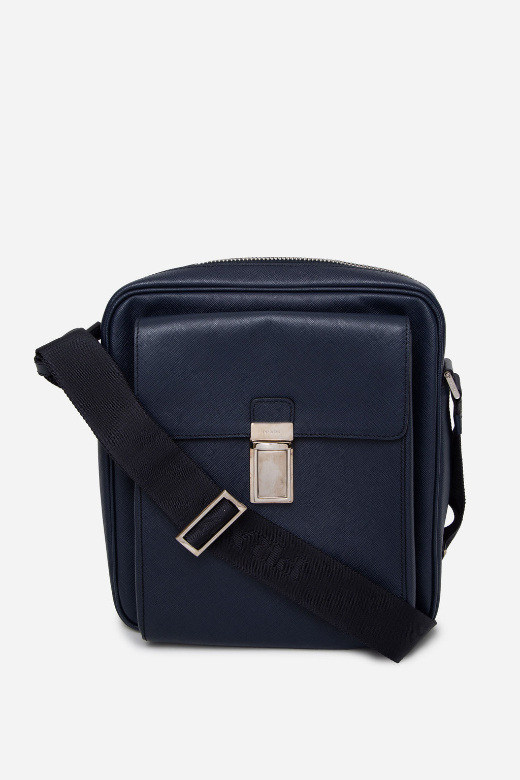 Prada Saffiano Messenger Bag Navy
