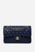 Pre-Owned Chanel Navy 2022 Classic Double Flap Small