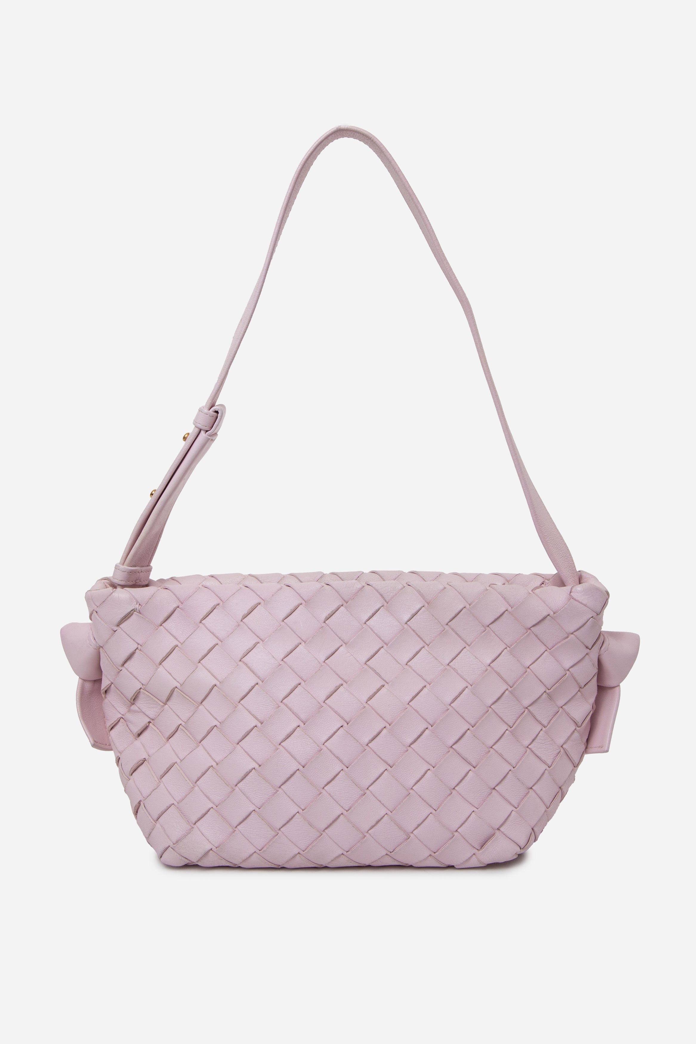Bottega Veneta Nappa Intrecciato Tie Shoulder Bag Bliss Washed