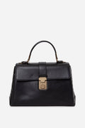 Bottega Veneta Black Small Intrecciato Piazza Top Handle Bag
