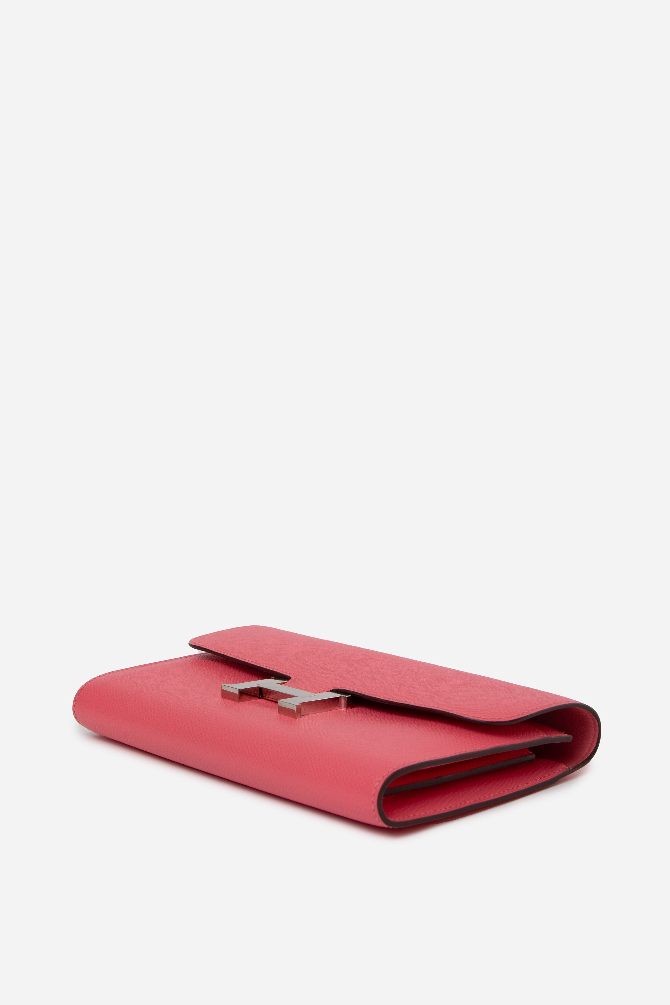 Hermès 2017 Rose Epsom Constance Long compact Wallet