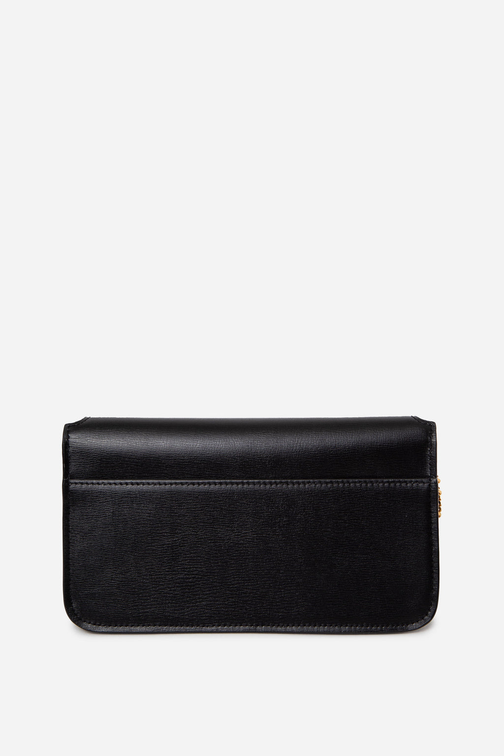 Saint Laurent Black Leather Phone Case with Chain