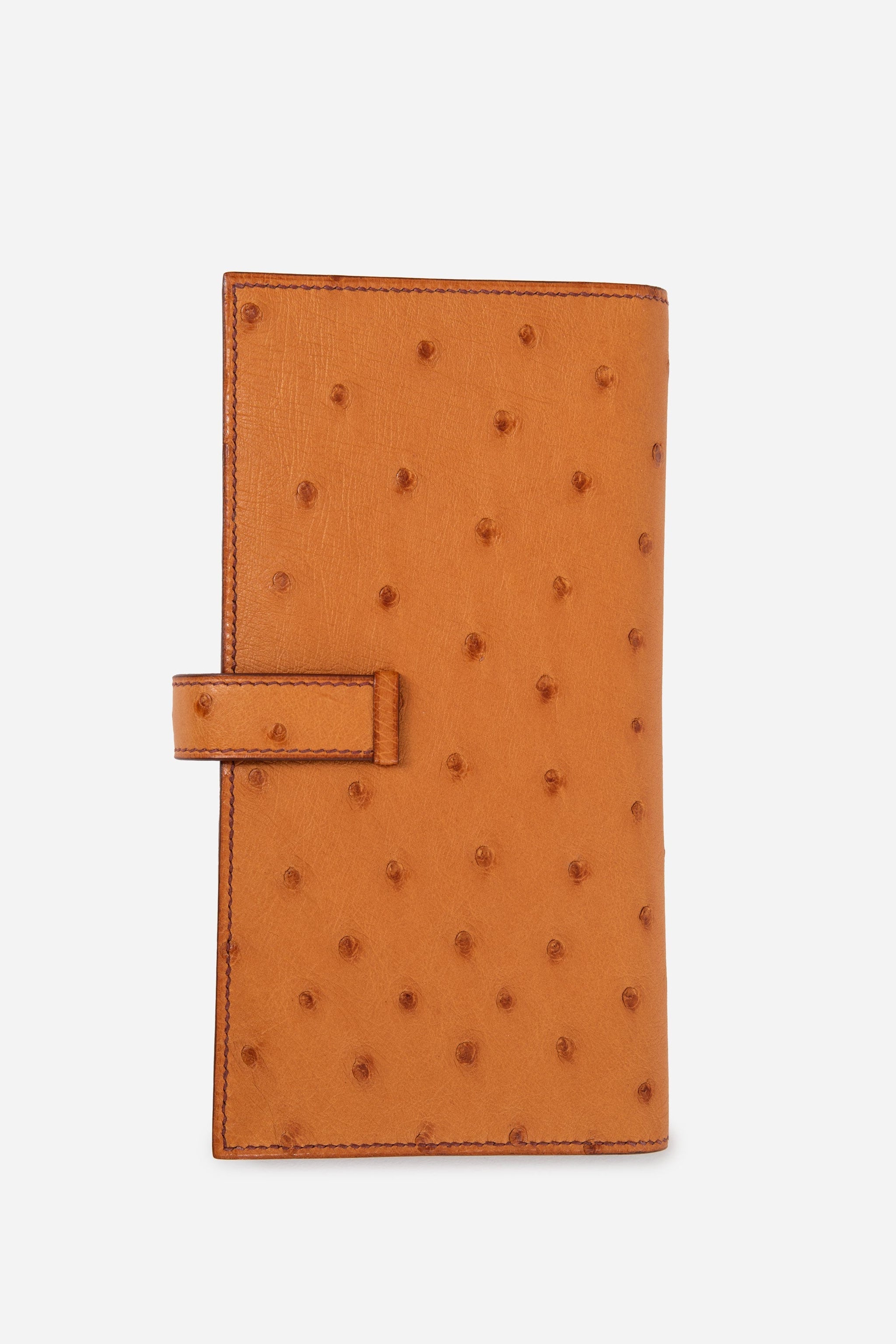 Hermes 2017 Ostrich Bearn Long Wallet