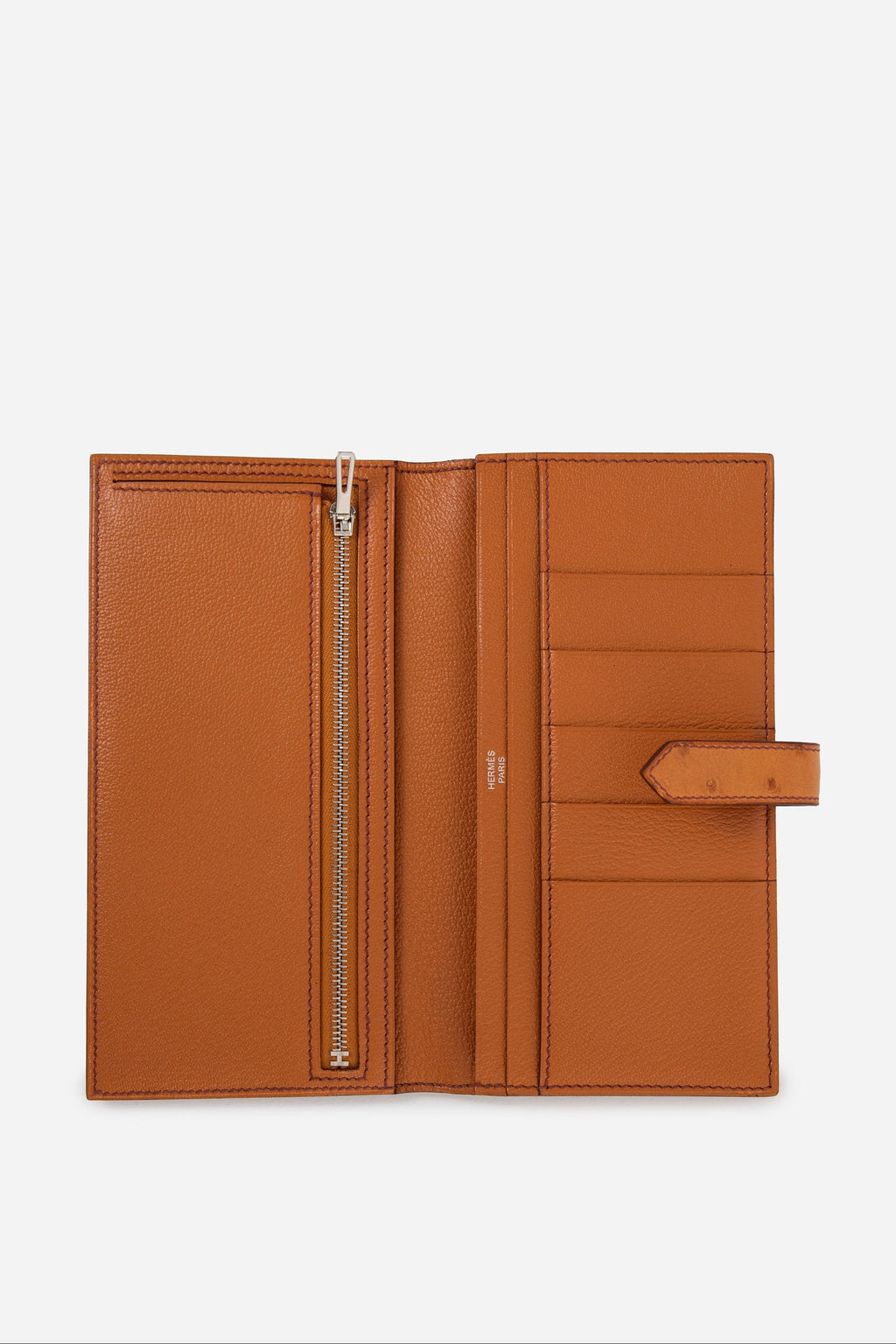 Hermes 2017 Ostrich Bearn Long Wallet