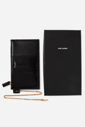 Saint Laurent Embossed Leather Chain Pouch NWT