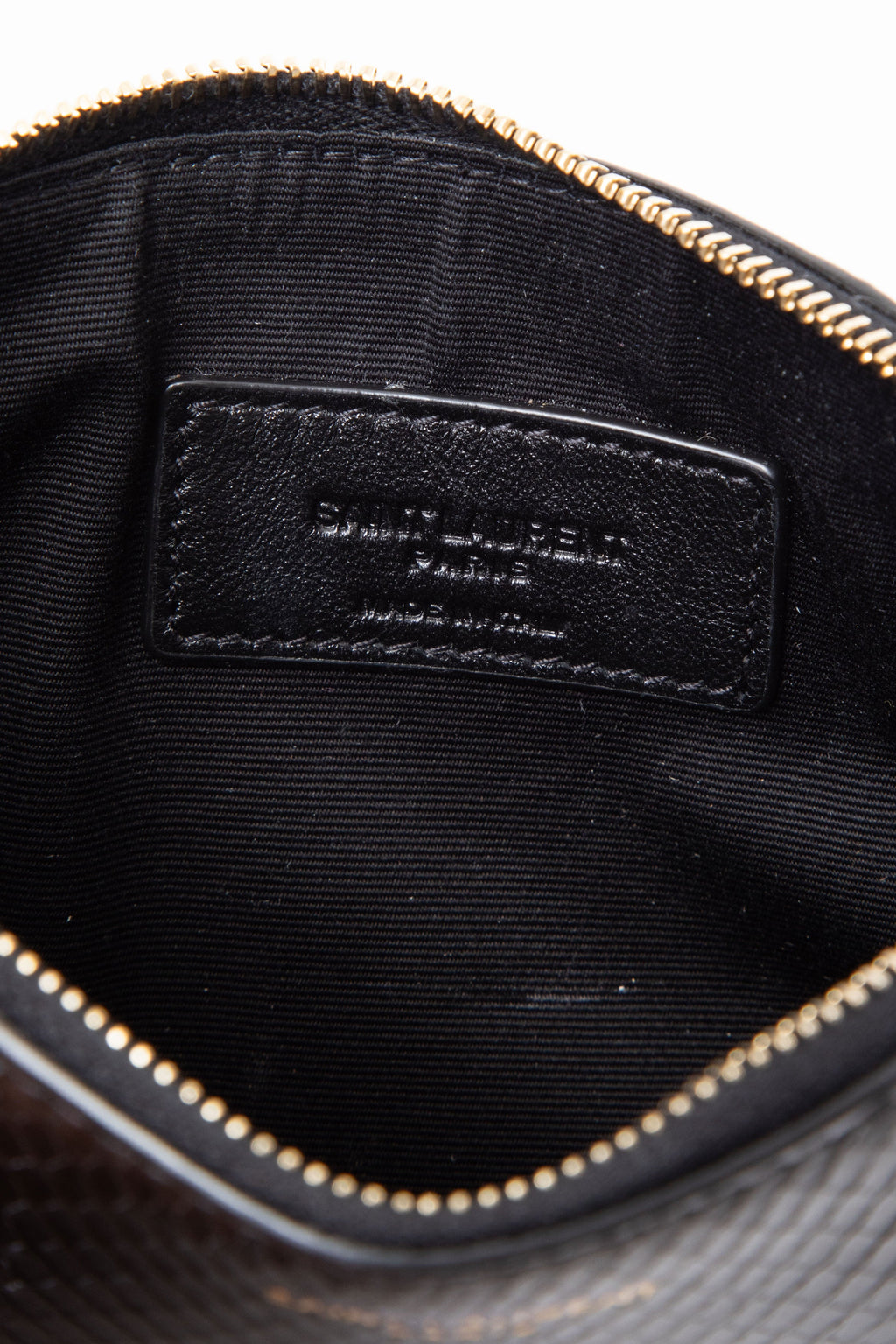 Saint Laurent Embossed Leather Chain Pouch NWT