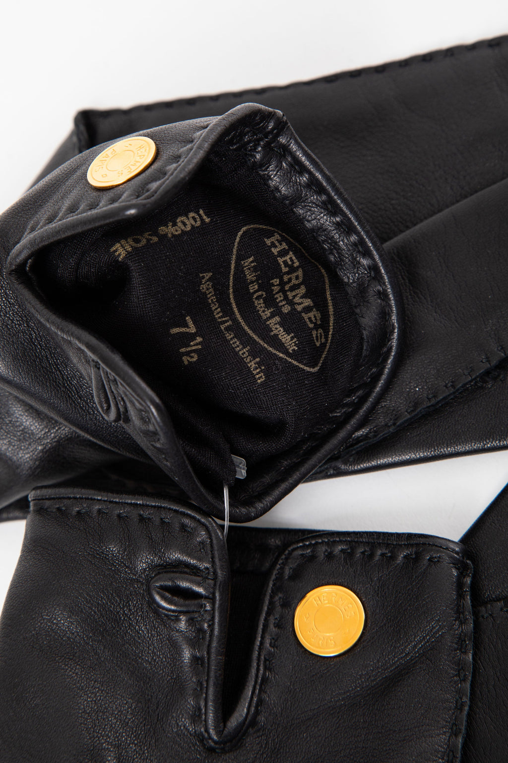 Hermes long Nervures Droites gloves