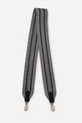 Hermes Black/White Sangle Cavale 50 mm Bag Strap PHW