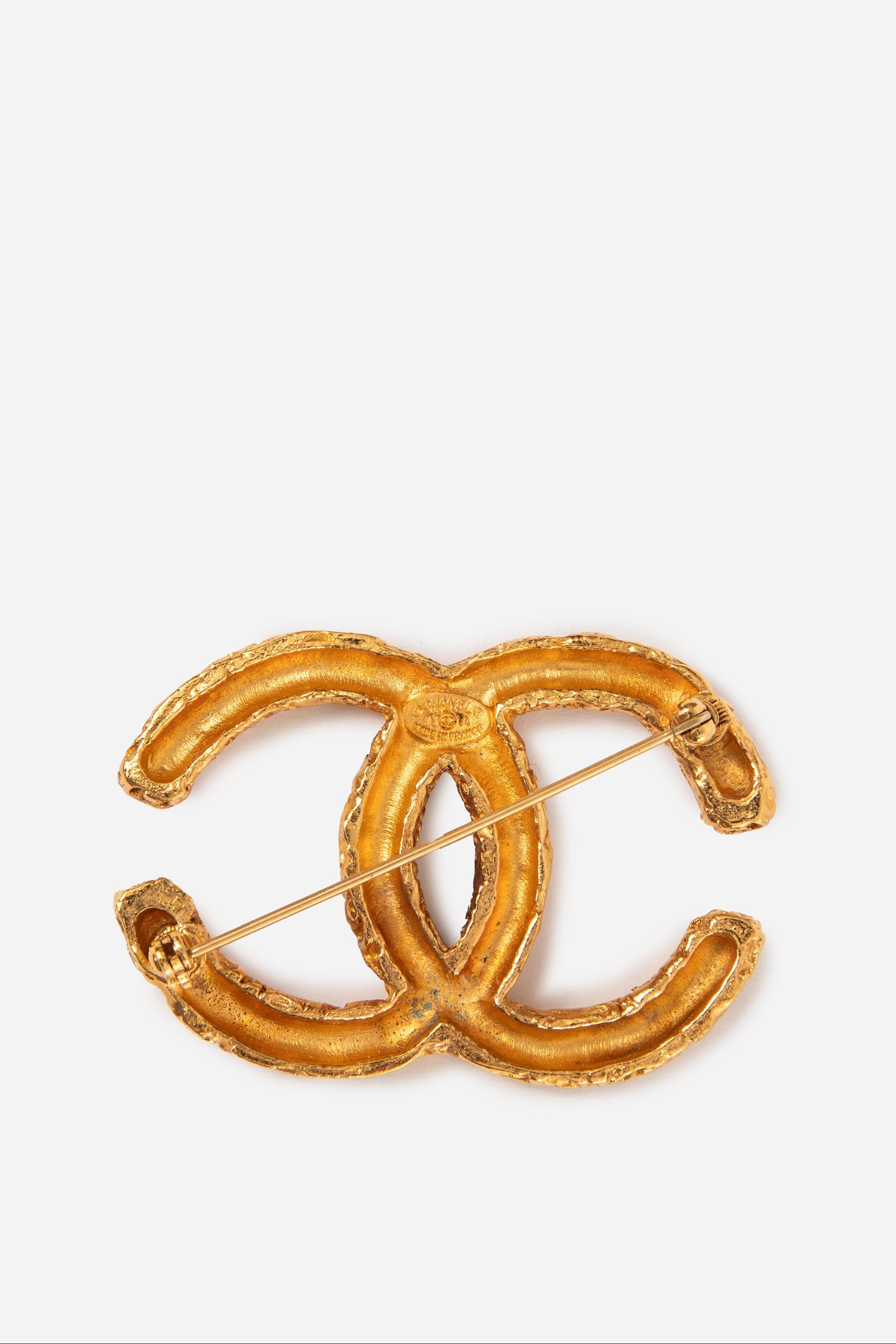 Pre-Owned CHANEL 1993 Florentine CC Brooch