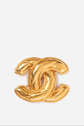 Pre-owned CHANEL 80's Quilted CC Brooch M