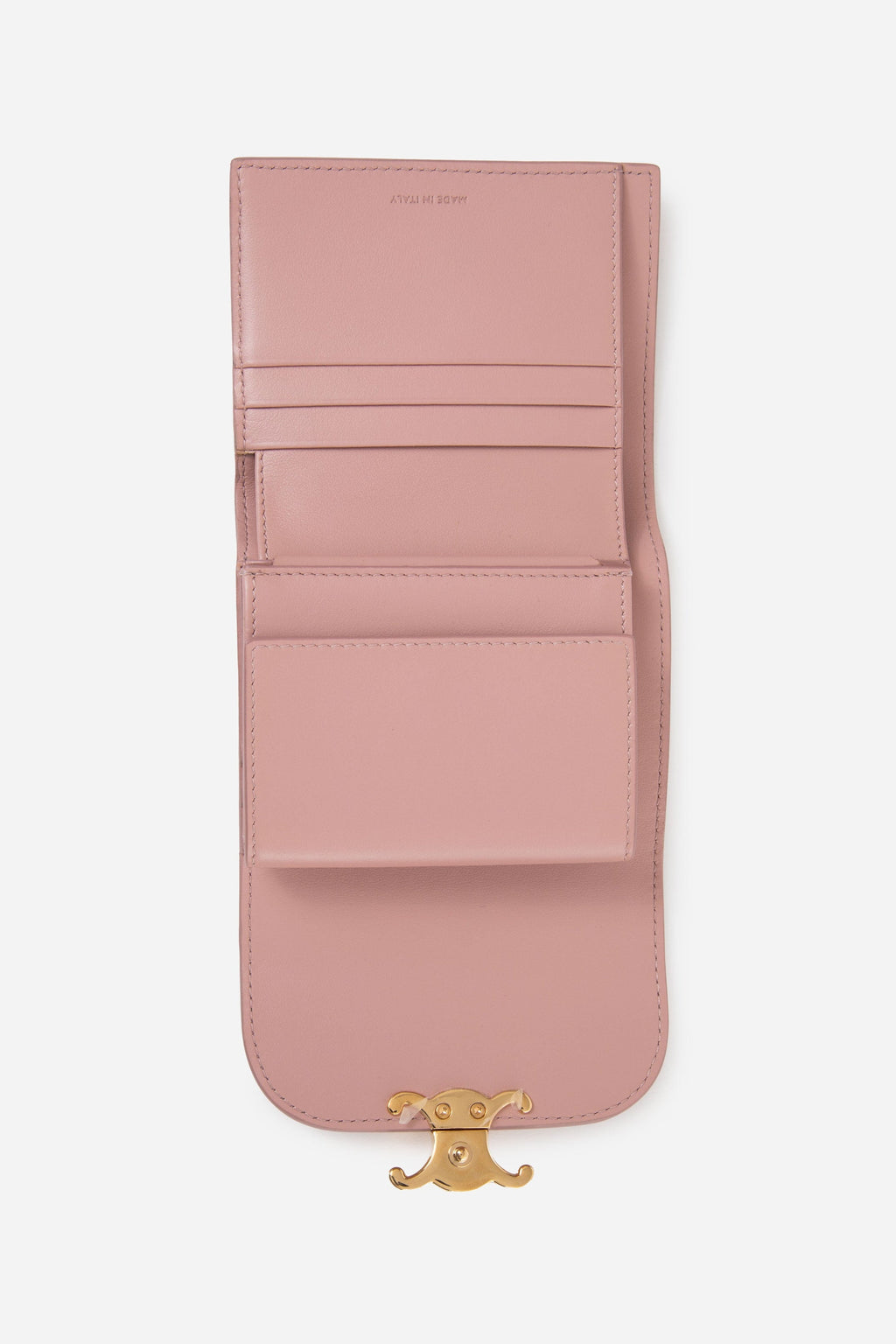 Celine 2020 Pink Calfskin Leather Compact Wallet