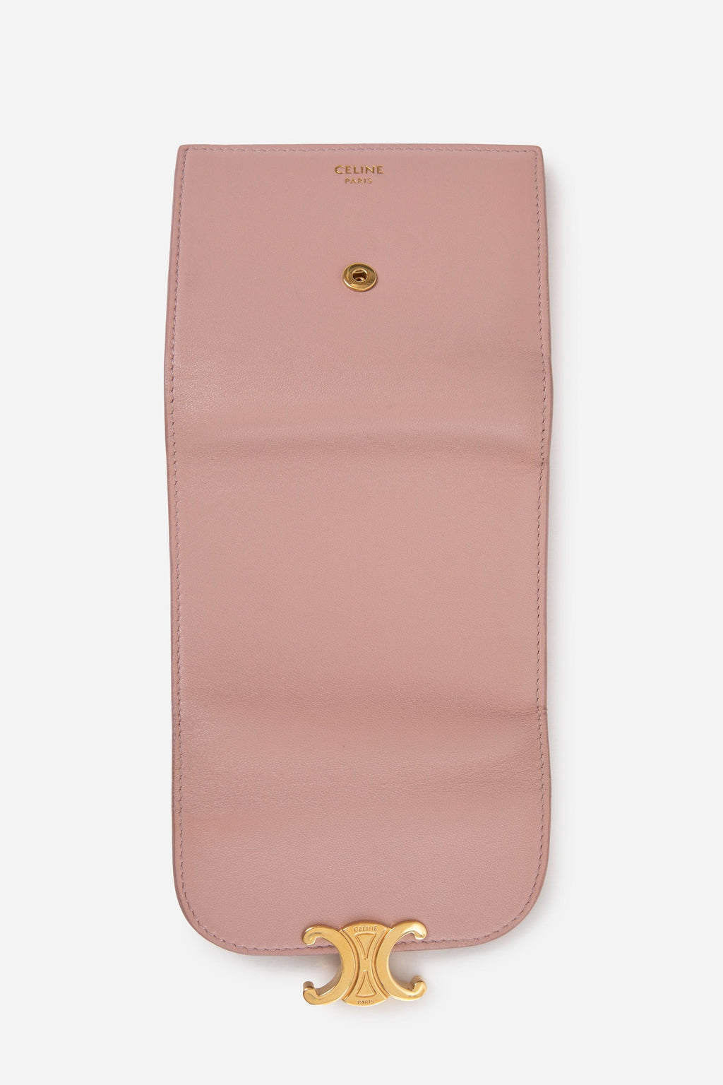 Celine 2020 Pink Calfskin Leather Compact Wallet