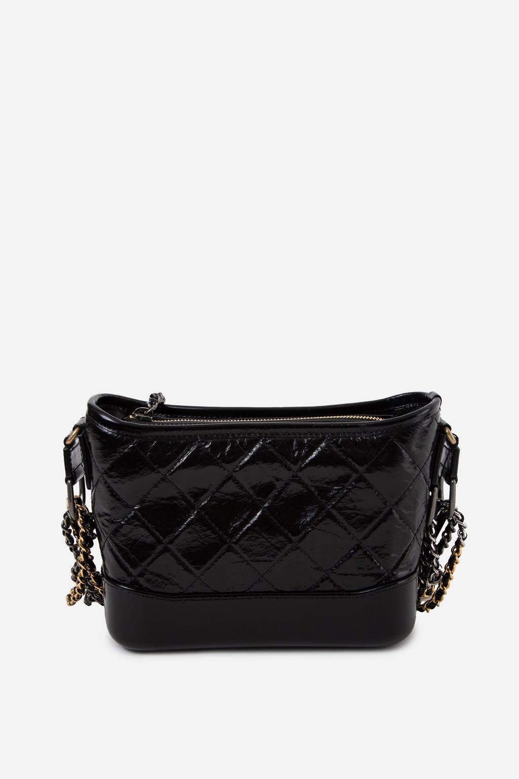 Pre-Owned Chanel Black Small Patent Gabrielle Hobo Bag