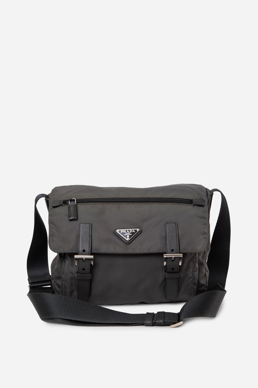Prada Green Nylon Messenger Bag