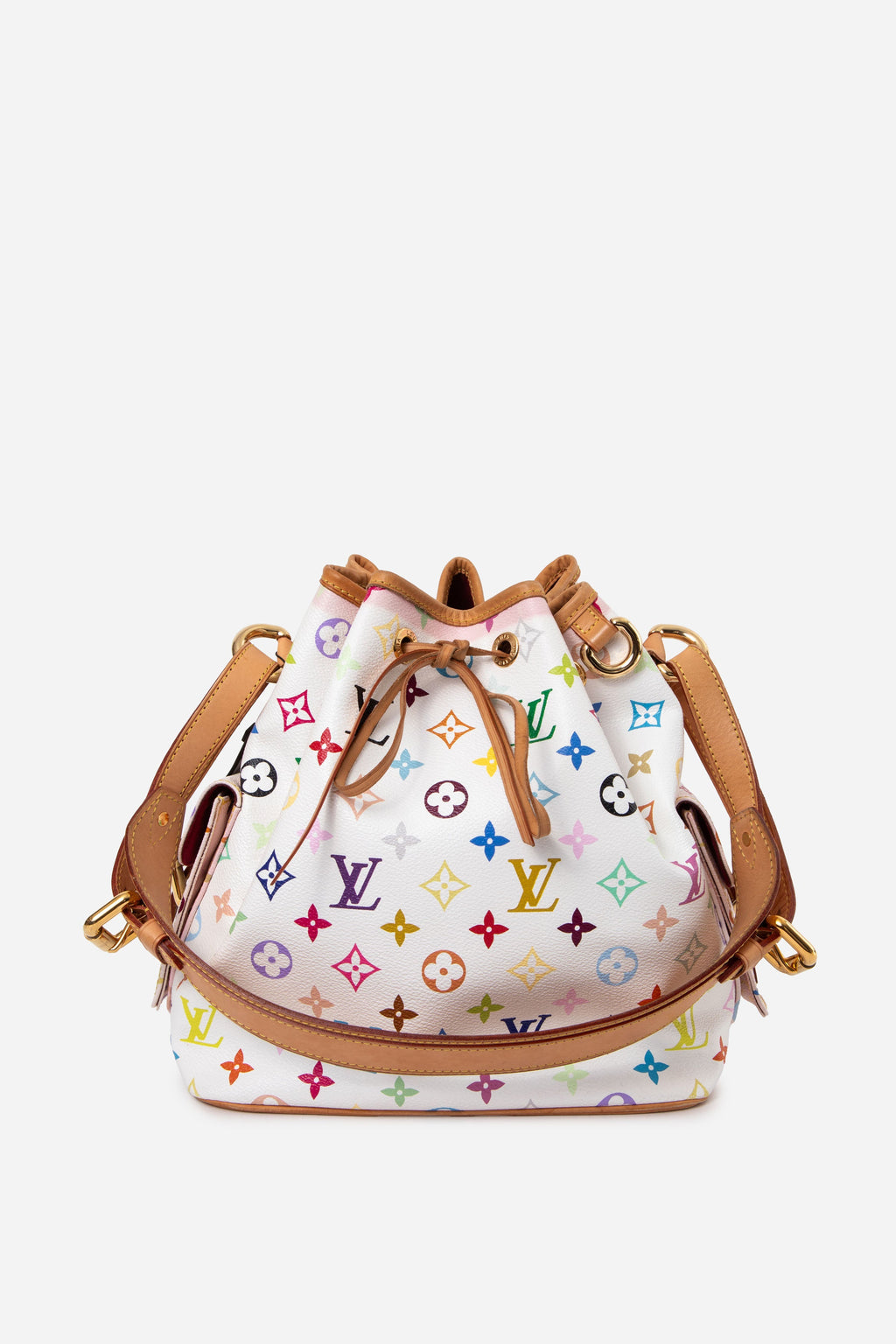 Louis Vuitton 2009 White Monogram Multicolor Petit Noe Shoulder Bag