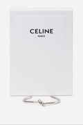 Celine Knot extra-thin bracelet in brass with rhodium finish