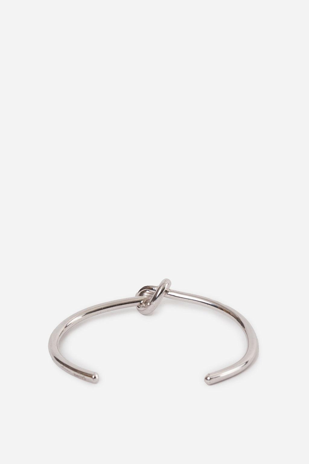Celine Knot extra-thin bracelet in brass with rhodium finish