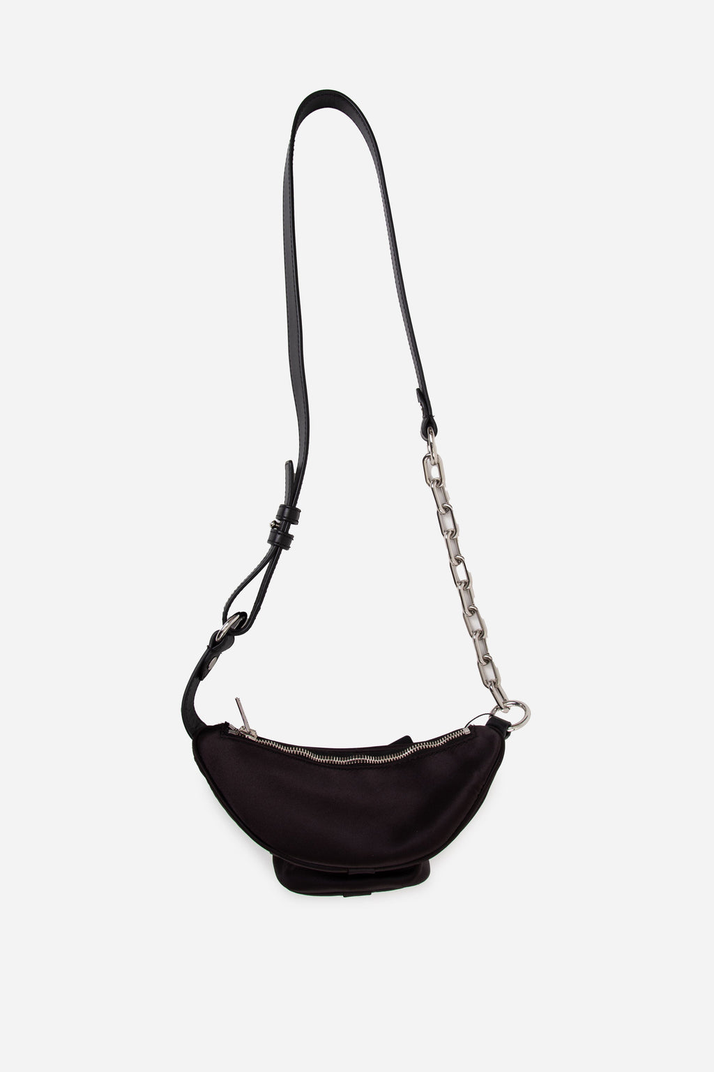 Alexander Wang Black Satin Attica Mini Belt Bag