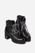 Miu Miu Lace Up Rhinestone Studded Boots Size 37.5
