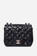 Pre-Owned Chanel 2016 Lambskin Mini Square Flap Bag