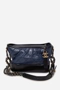 Pre-owned Chanel 2017 Small Navy/Black Gabrielle Hobo Bag