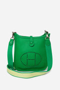 Hermes Green Clemence Leather Mini Evelyne III Crossbody Bag