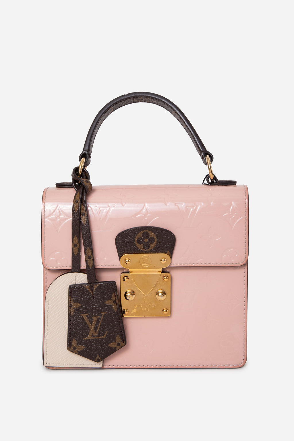 Louis Vuitton Pink Patent Vernis Spring Top Handle Missing Strap