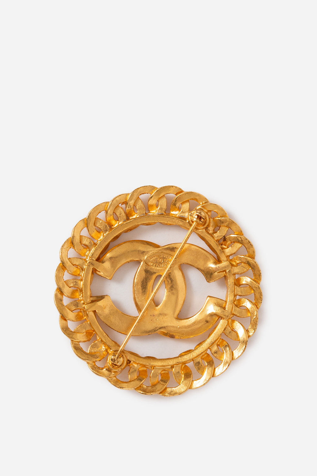 Pre-Owned Chanel 1996 Gold-Plated CC Brooch