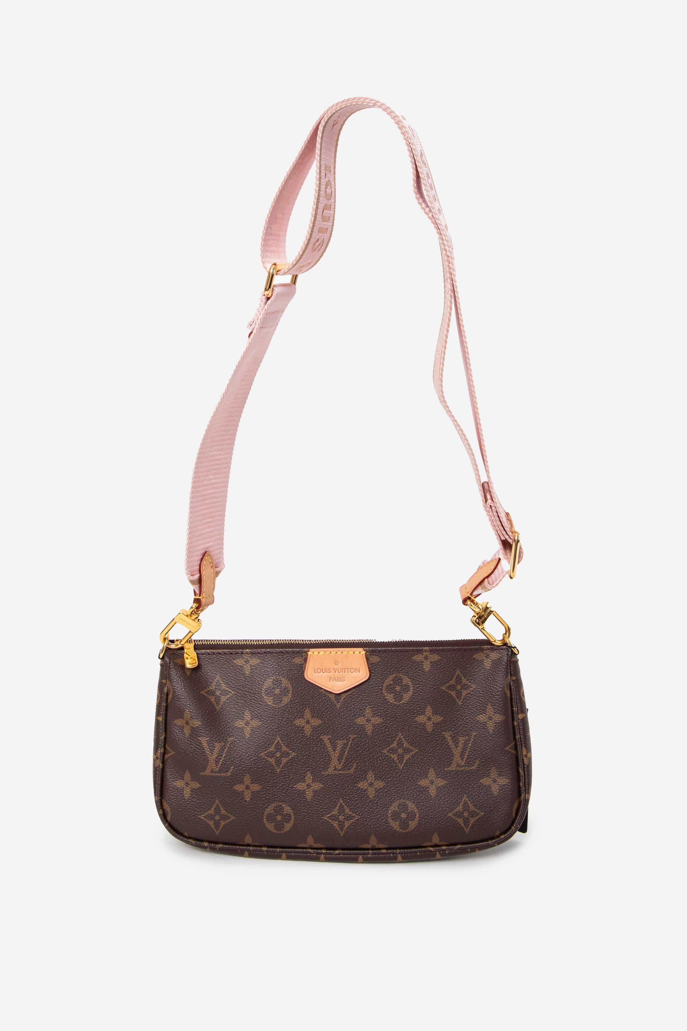 Louis Vuitton 2020 Light Pink/Monogram Pochette Accessoires Main Pouch Crossbody Only