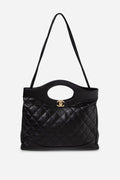 Pre-Owned Chanel Shiny Aged Calfskin Quilted Large 31 bag