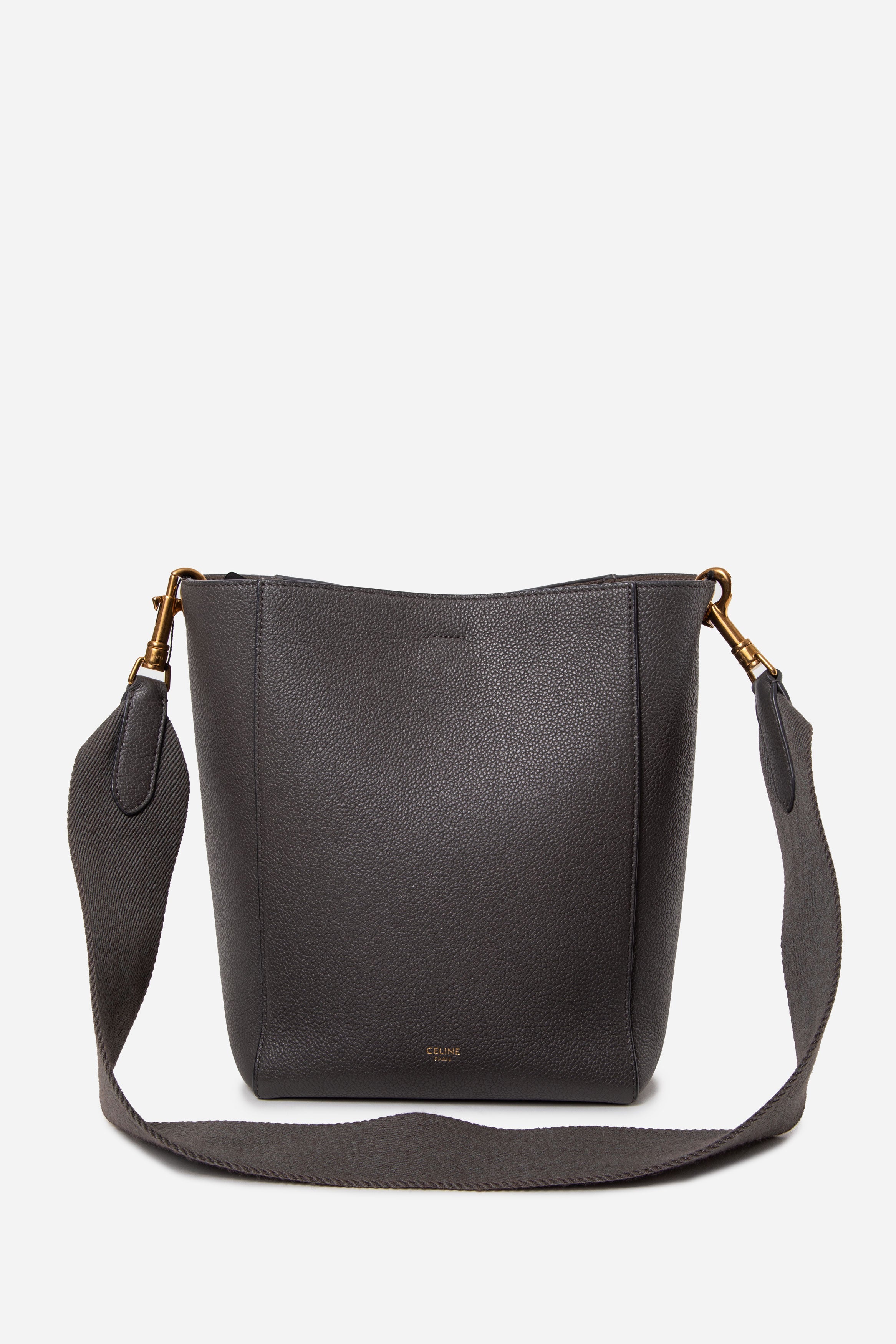 Celine Small Leather Sangle Bucket Bag