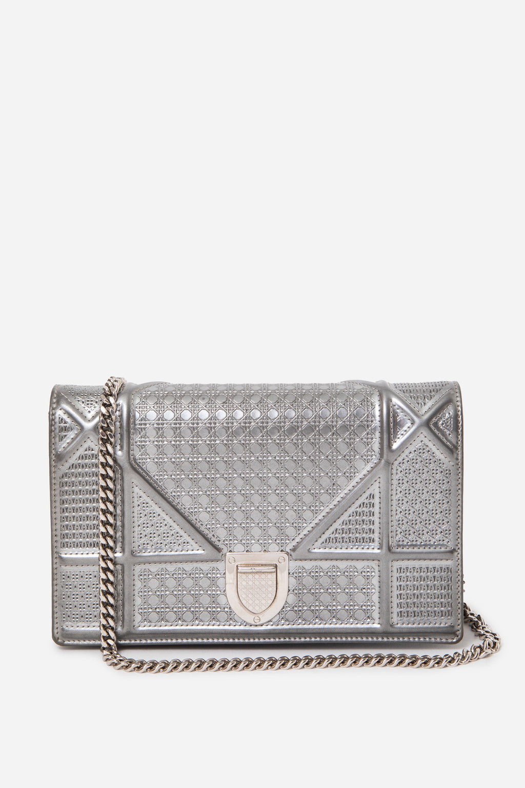 Dior 2017 Metallic Diorama Wallet on Chain