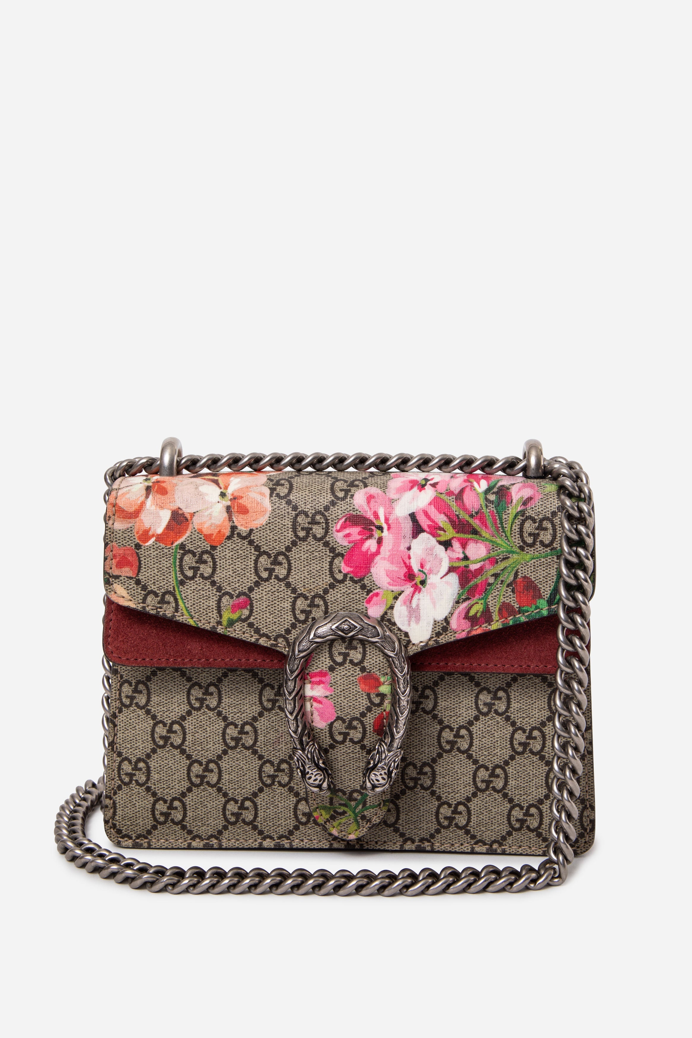 Gucci GG Canvas Mini Blooms Print Dionysus Shoulder Bag