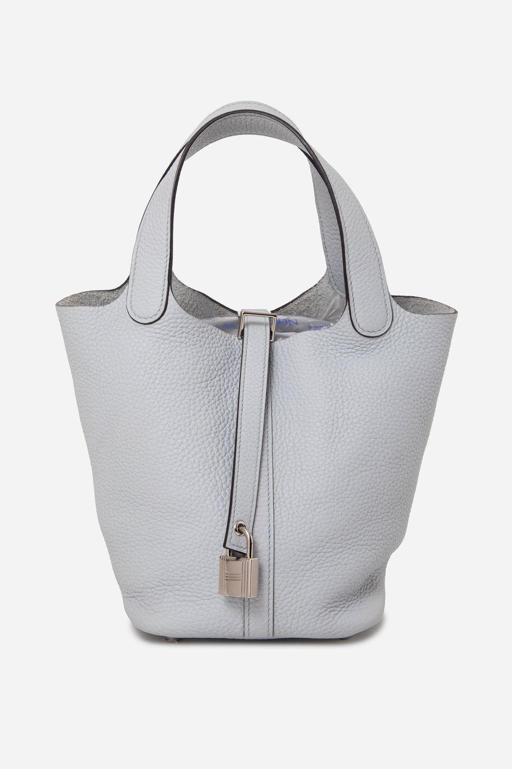 Hermès 2021 Blue Pale Clemence Leather Picotin 18 PM