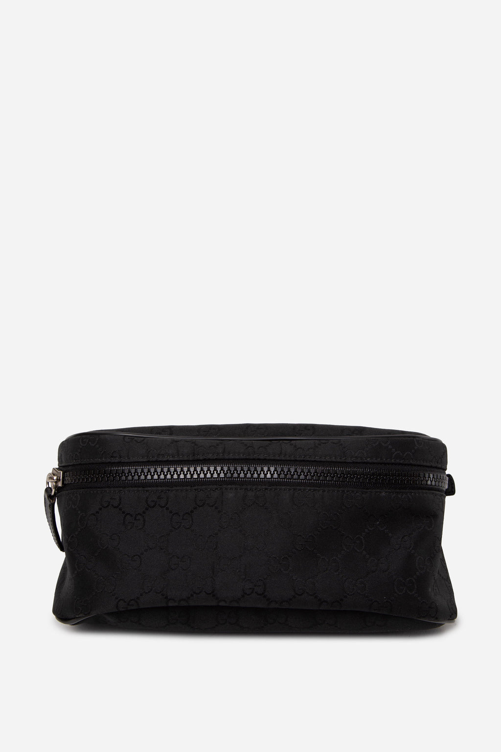 Gucci Black Nylon Monogram Fanny Pack Belt Bag