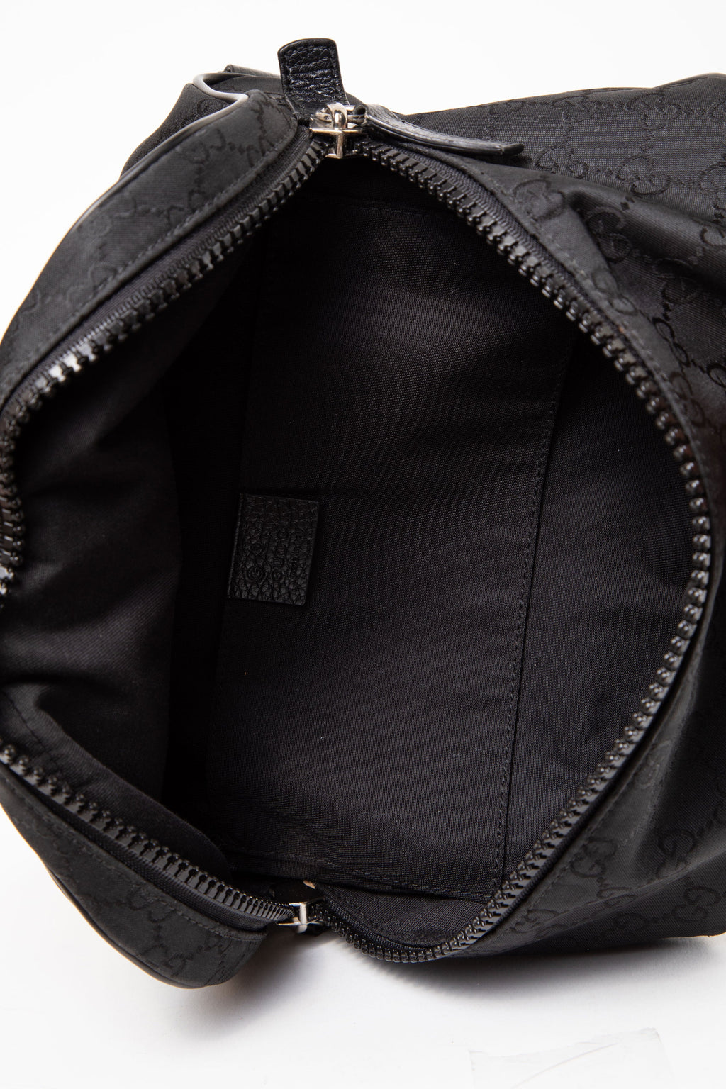 Gucci Black Nylon Monogram Fanny Pack Belt Bag