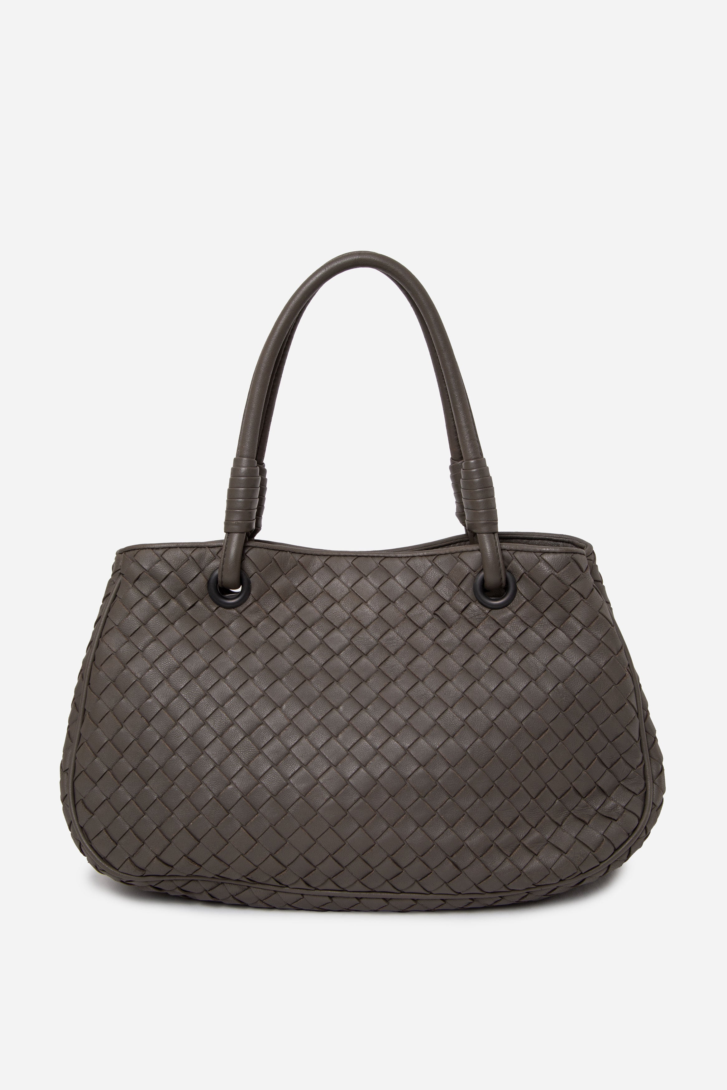 Bottega Veneta Leather Small Intrecciato Shoulder Bag