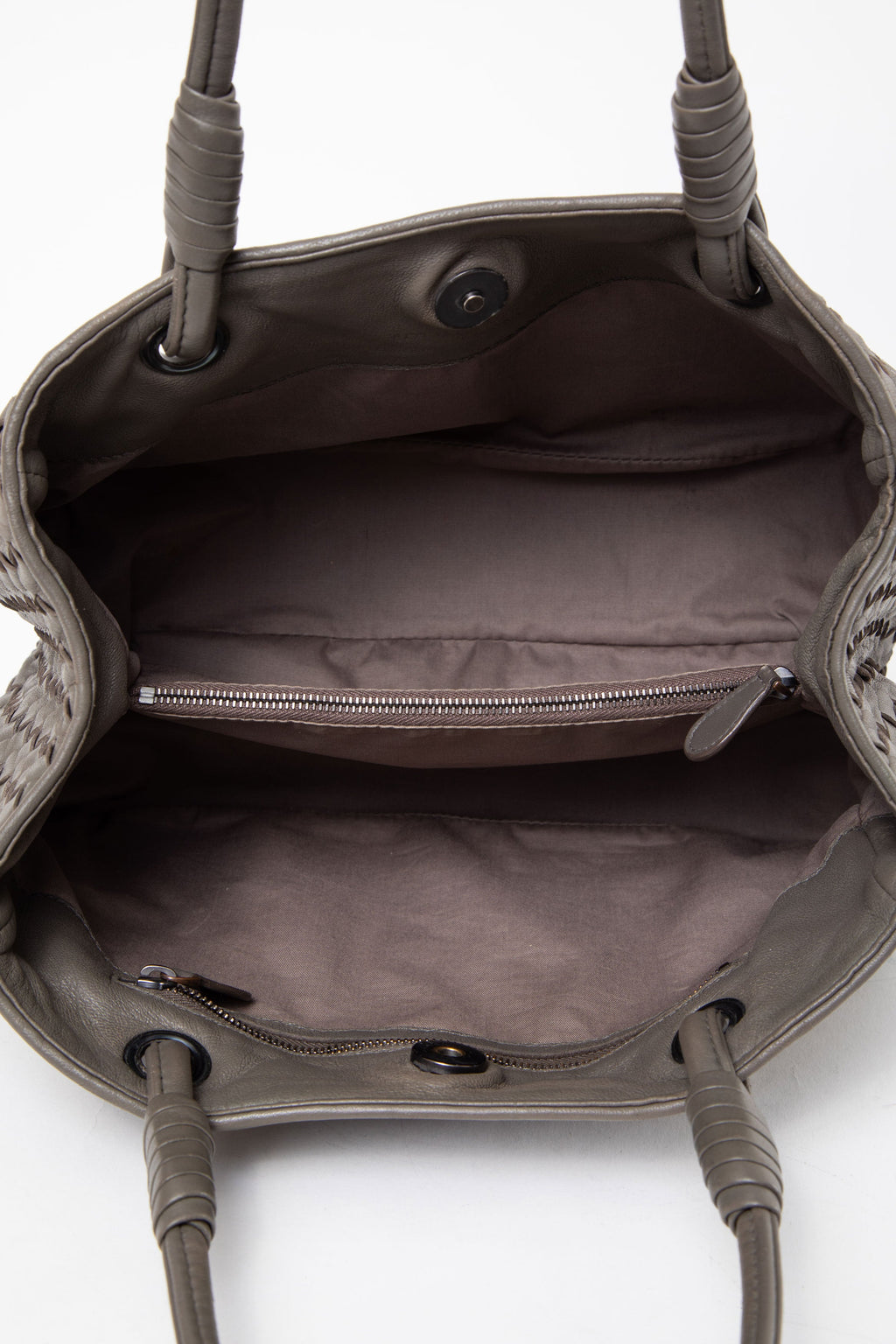 Bottega Veneta Leather Small Intrecciato Shoulder Bag