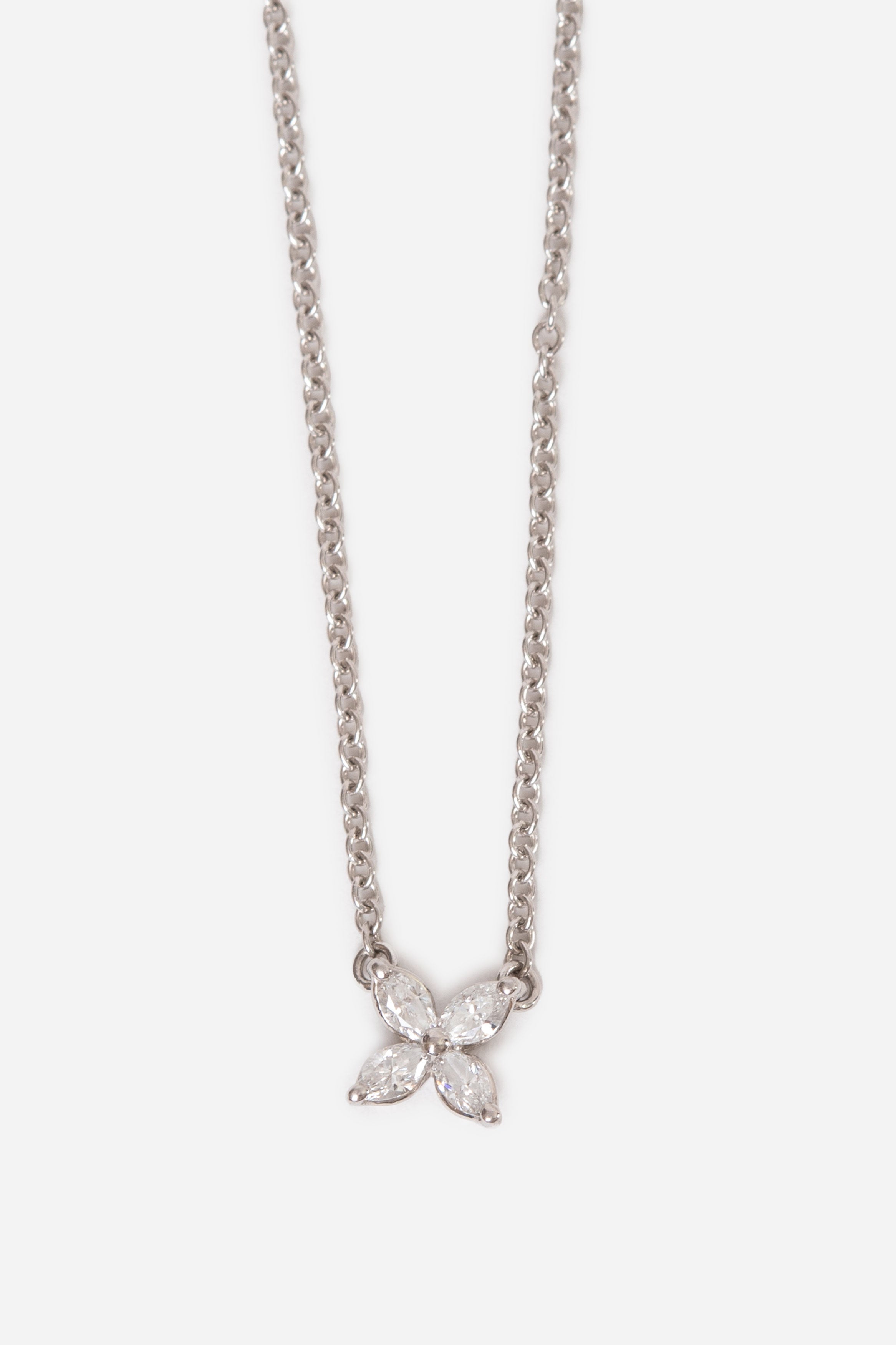 Tiffany & Co. Diamond Platinum Mini Victoria Necklace Pt950