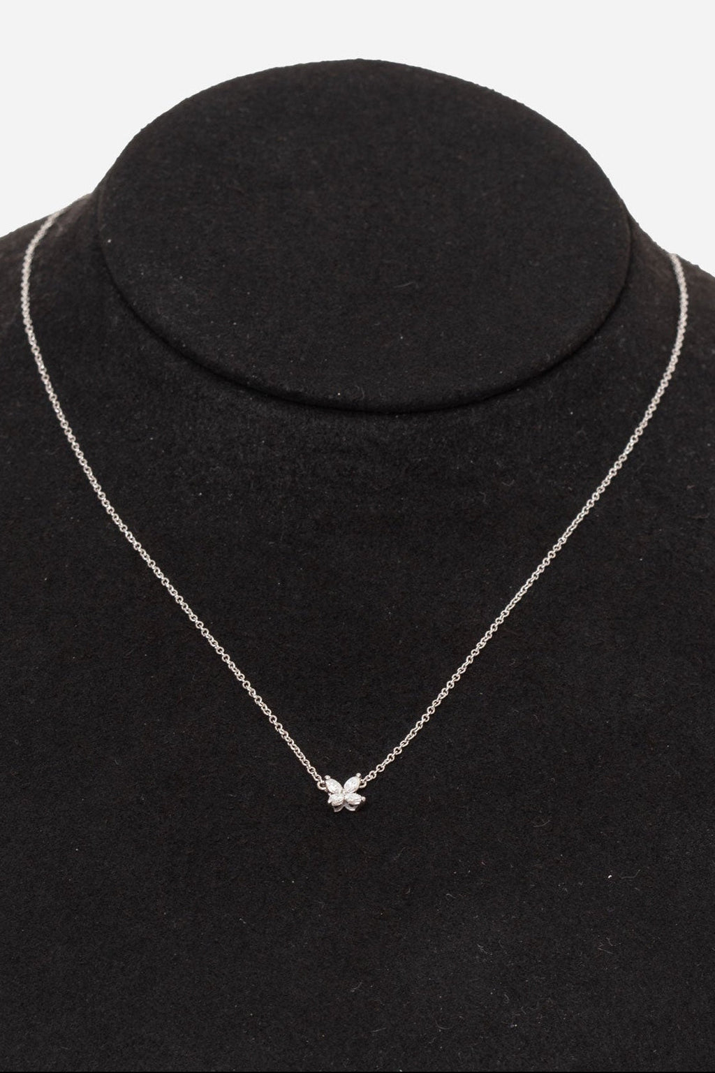 Tiffany & Co. Diamond Platinum Mini Victoria Necklace Pt950