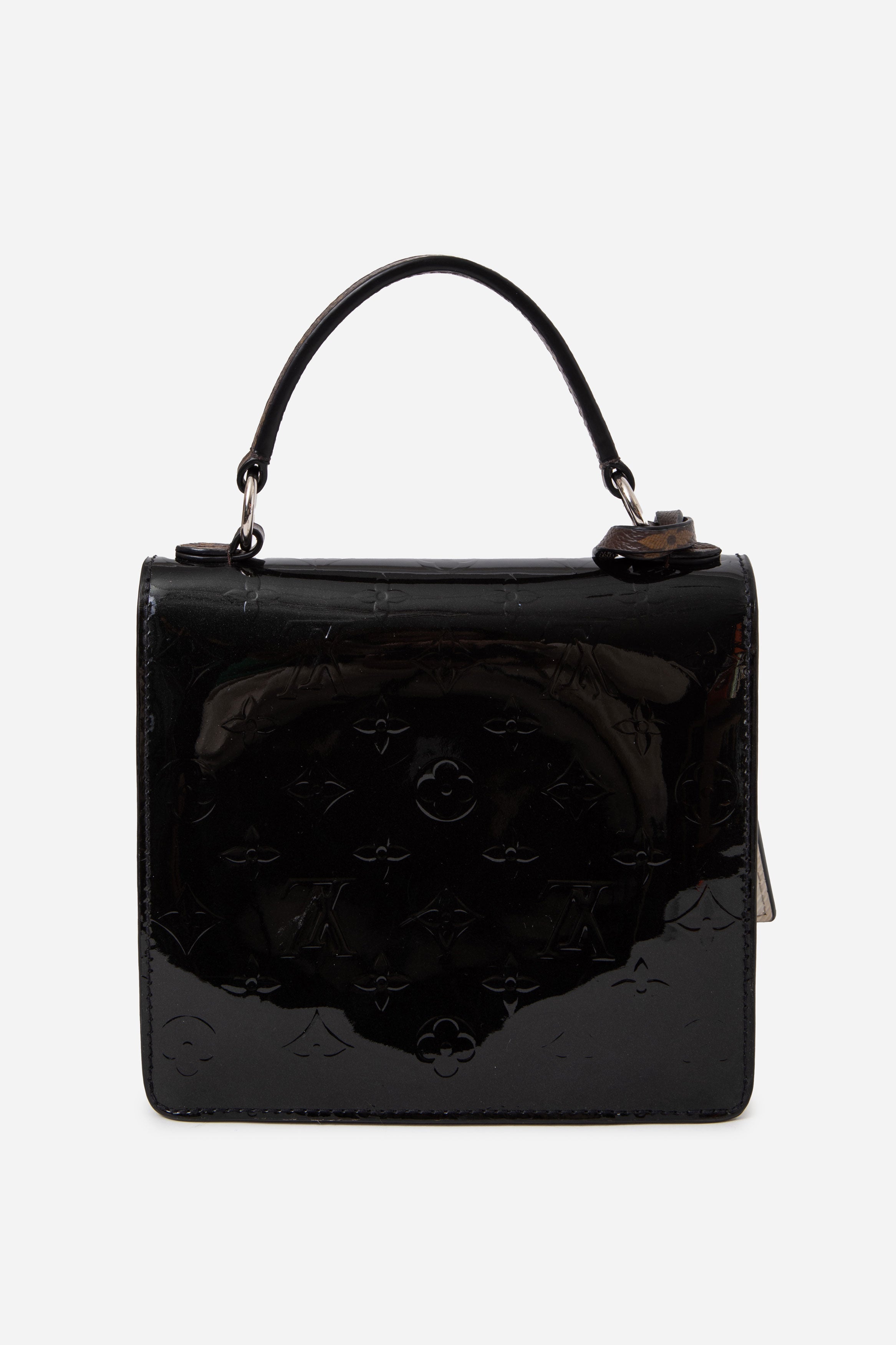 Louis Vuitton 2021 Black Vernis Spring Street Top Handle Bag With Strap