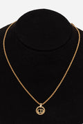 Dior Vintage Gold-Tone CD Round Necklace