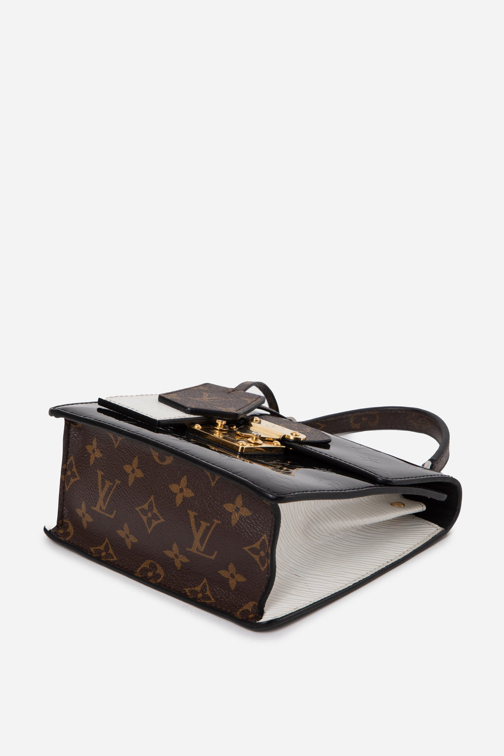Louis Vuitton 2021 Black Vernis Spring Street Top Handle Bag With Strap