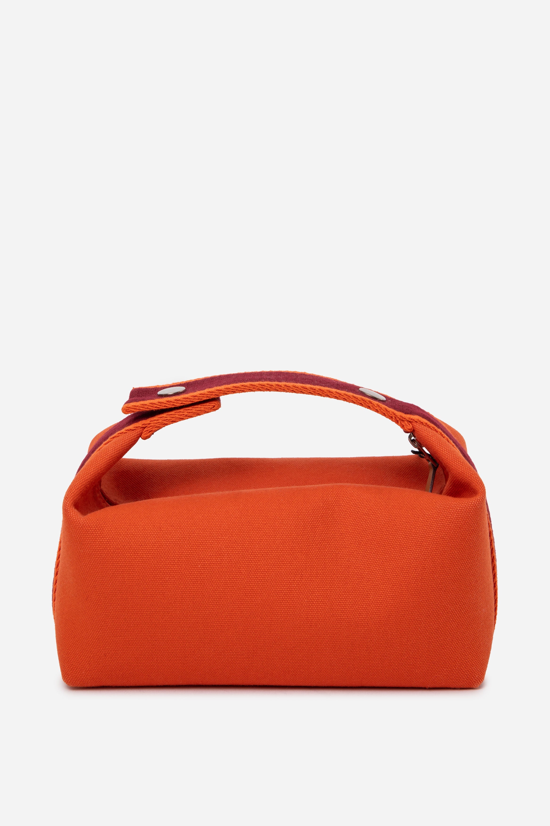 Hermes Canvas Small Bride A Brac Pouch Orange